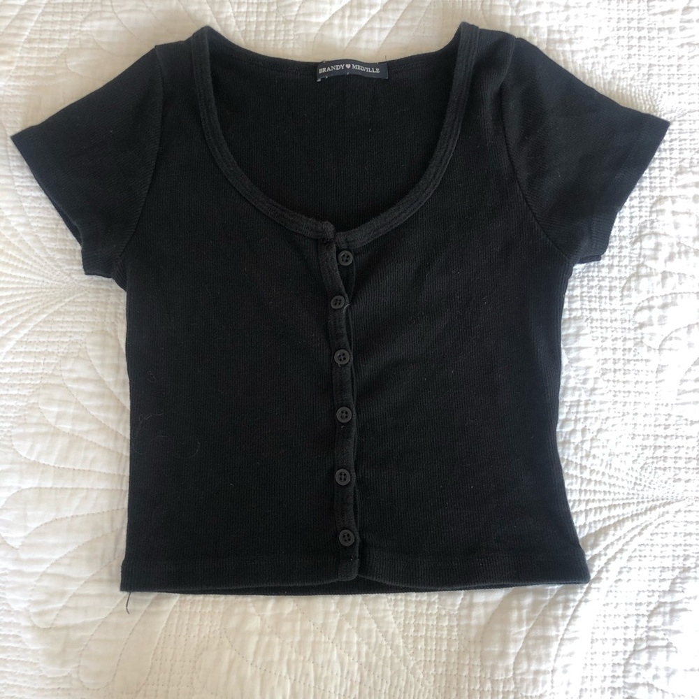 Brandy Melville Black Zelly Top